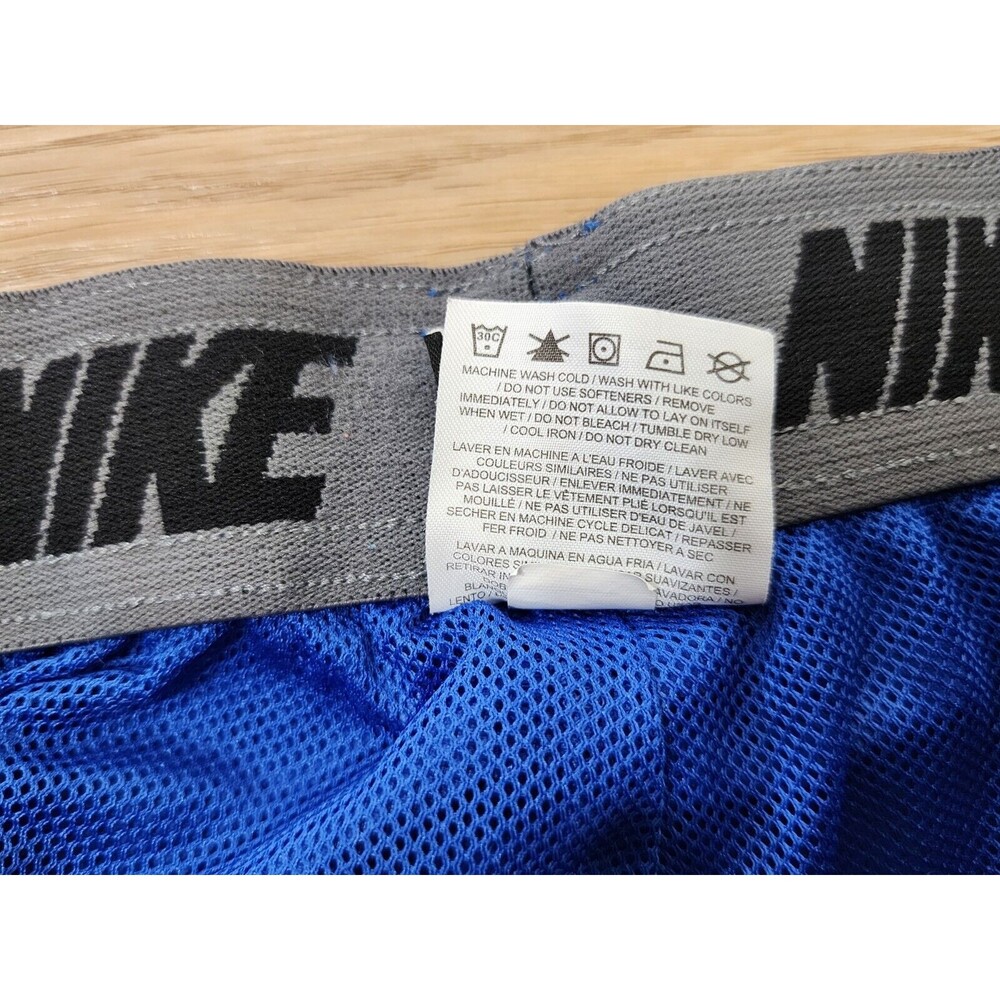 Nike Pants Mens XL Blue Track Windbreaker Y2K Storm Fit Activewear Pants Check - Picture 6 of 13